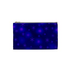 Blue Xmas Design Cosmetic Bag (small)  by Valentinaart