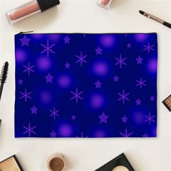 Blue Xmas Design Cosmetic Bag (xl) by Valentinaart