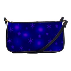 Blue Xmas Design Shoulder Clutch Bags by Valentinaart