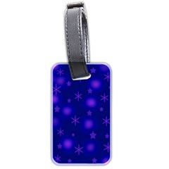 Blue Xmas Design Luggage Tags (two Sides) by Valentinaart