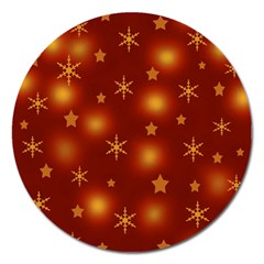 Xmas Design Magnet 5  (round) by Valentinaart