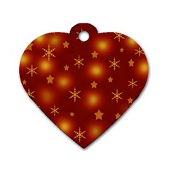 Xmas Design Dog Tag Heart (two Sides) by Valentinaart