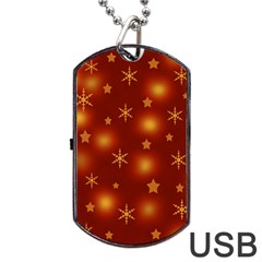 Xmas Design Dog Tag Usb Flash (two Sides)  by Valentinaart