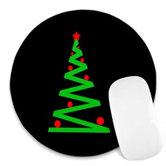 Simple Xmas Tree Round Mousepads by Valentinaart