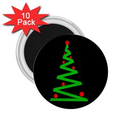 Simple Xmas Tree 2 25  Magnets (10 Pack)  by Valentinaart