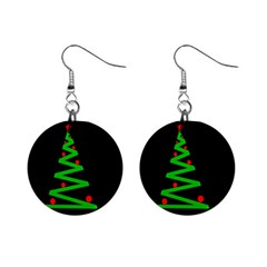 Simple Xmas Tree Mini Button Earrings by Valentinaart