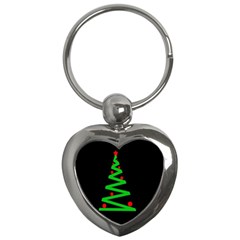 Simple Xmas Tree Key Chains (heart)  by Valentinaart