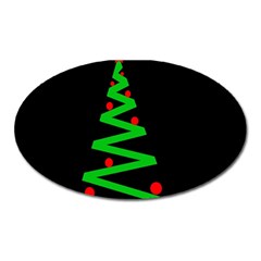 Simple Xmas Tree Oval Magnet by Valentinaart