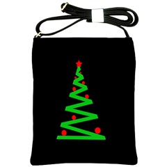 Simple Xmas Tree Shoulder Sling Bags by Valentinaart