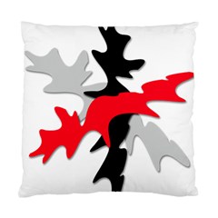 Gray, Red And Black Shape Standard Cushion Case (two Sides) by Valentinaart