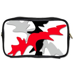 Gray, Red And Black Shape Toiletries Bags 2-side by Valentinaart