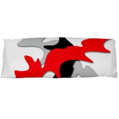 Gray, Red And Black Shape Body Pillow Case (dakimakura) by Valentinaart