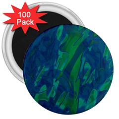 Green And Blue Design 3  Magnets (100 Pack) by Valentinaart