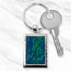 Green And Blue Design Key Chains (rectangle)  by Valentinaart