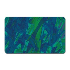 Green And Blue Design Magnet (rectangular) by Valentinaart