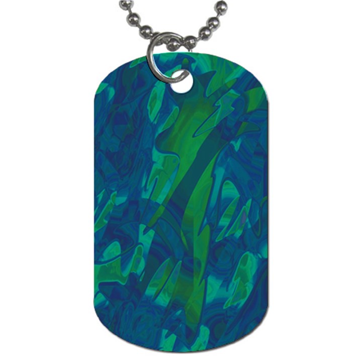 Green and blue design Dog Tag (Two Sides)