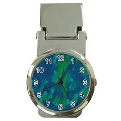 Green And Blue Design Money Clip Watches by Valentinaart