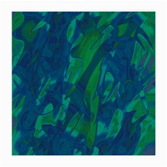 Green And Blue Design Medium Glasses Cloth by Valentinaart