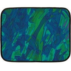 Green And Blue Design Double Sided Fleece Blanket (mini)  by Valentinaart