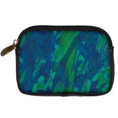 Green And Blue Design Digital Camera Cases by Valentinaart