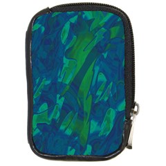 Green And Blue Design Compact Camera Cases by Valentinaart