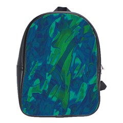 Green And Blue Design School Bags(large)  by Valentinaart