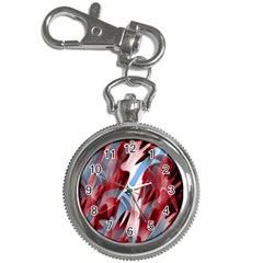 Blue And Red Smoke Key Chain Watches by Valentinaart