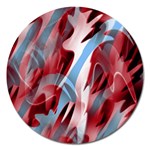 Blue and red smoke Magnet 5  (Round) Front