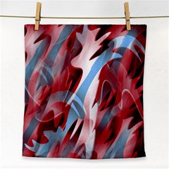 Blue And Red Smoke Face Towel by Valentinaart