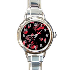 Painter Was Here  Round Italian Charm Watch by Valentinaart