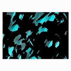 Painter Was Here - Cyan Large Glasses Cloth (2-side) by Valentinaart