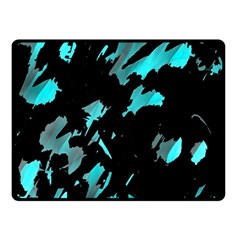 Painter Was Here - Cyan Fleece Blanket (small) by Valentinaart