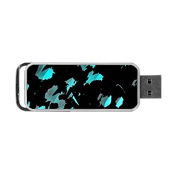 Painter Was Here - Cyan Portable Usb Flash (two Sides) by Valentinaart