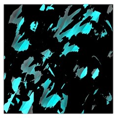 Painter Was Here - Cyan Large Satin Scarf (square) by Valentinaart