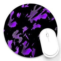 Painter Was Here - Purple Round Mousepads by Valentinaart