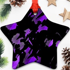 Painter Was Here - Purple Ornament (star)  by Valentinaart