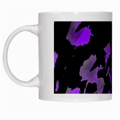 Painter Was Here - Purple White Mugs by Valentinaart