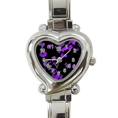 Painter Was Here - Purple Heart Italian Charm Watch by Valentinaart