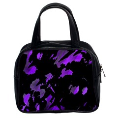 Painter Was Here - Purple Classic Handbags (2 Sides) by Valentinaart