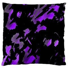 Painter Was Here - Purple Large Cushion Case (one Side) by Valentinaart