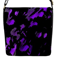 Painter Was Here - Purple Flap Messenger Bag (s) by Valentinaart