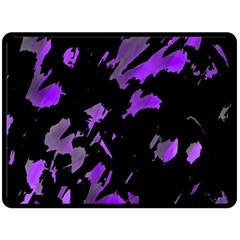 Painter Was Here - Purple Double Sided Fleece Blanket (large)  by Valentinaart