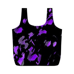 Painter Was Here - Purple Full Print Recycle Bags (m)  by Valentinaart