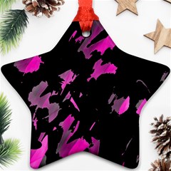 Painter Was Here - Magenta Ornament (star)  by Valentinaart