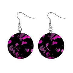 Painter Was Here - Magenta Mini Button Earrings by Valentinaart