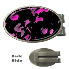 Painter Was Here - Magenta Money Clips (oval)  by Valentinaart