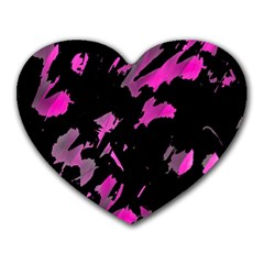 Painter Was Here - Magenta Heart Mousepads by Valentinaart