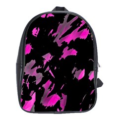 Painter Was Here - Magenta School Bags (xl)  by Valentinaart