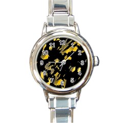 Painter Was Here - Yellow Round Italian Charm Watch by Valentinaart