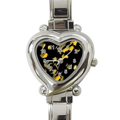 Painter Was Here - Yellow Heart Italian Charm Watch by Valentinaart